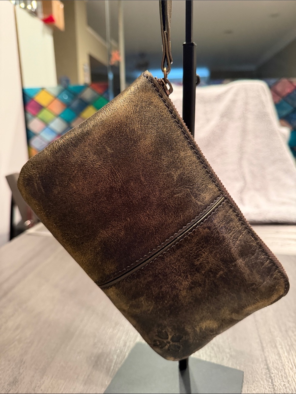Patricia Nash Gold washed wristlet!!! EUC